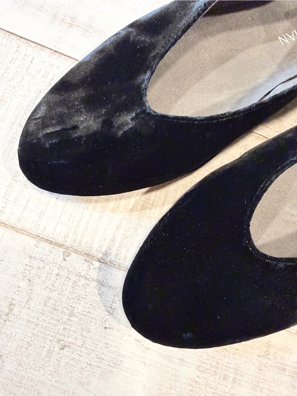 Stuart Weitzman Black Velvet Chicpearl Ballet Flats Size 8.5 Wedding Evening - Picture 5 of 12